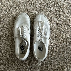 White Lace Up Vans